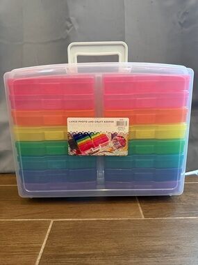 BRAND NEW! Large Photo and Craft Keeper - Rainbow Stackable Organizer